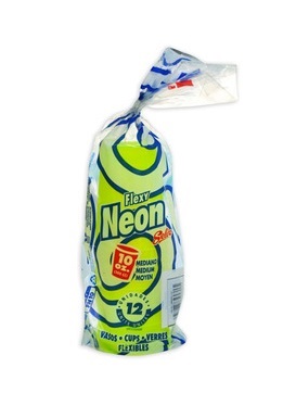 VASOS FLEXY SELVA 10OZ. X12 AMARILLO