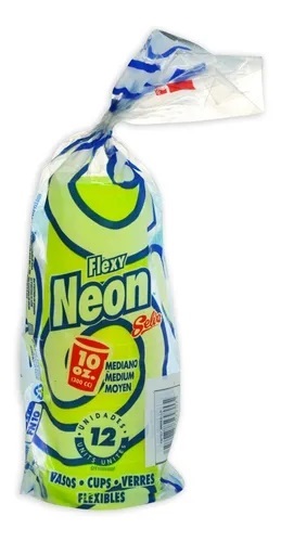 VASOS FLEXY SELVA 10OZ. X12 VERDE