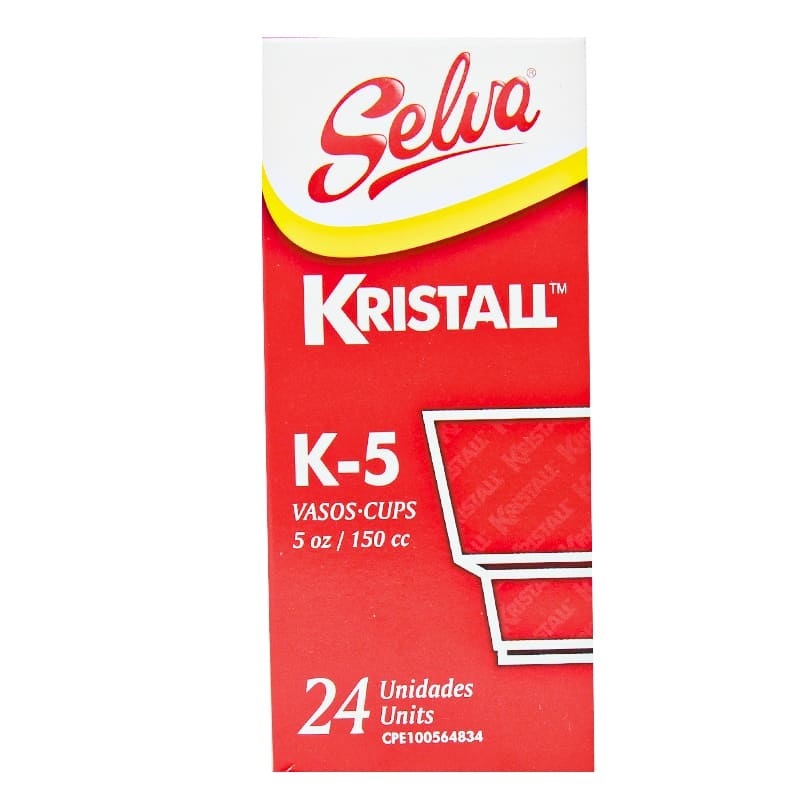 VASOS KRISTAL SELVA 5OZ. X24UND