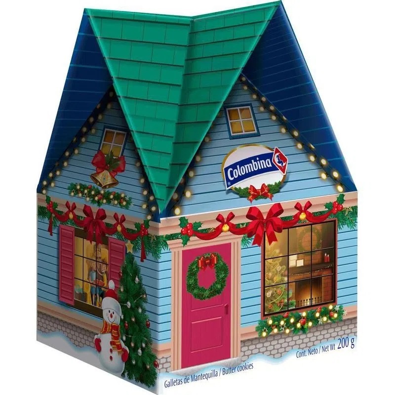 GALLETAS COLOMBINA 200G NAVIDAD CASITA