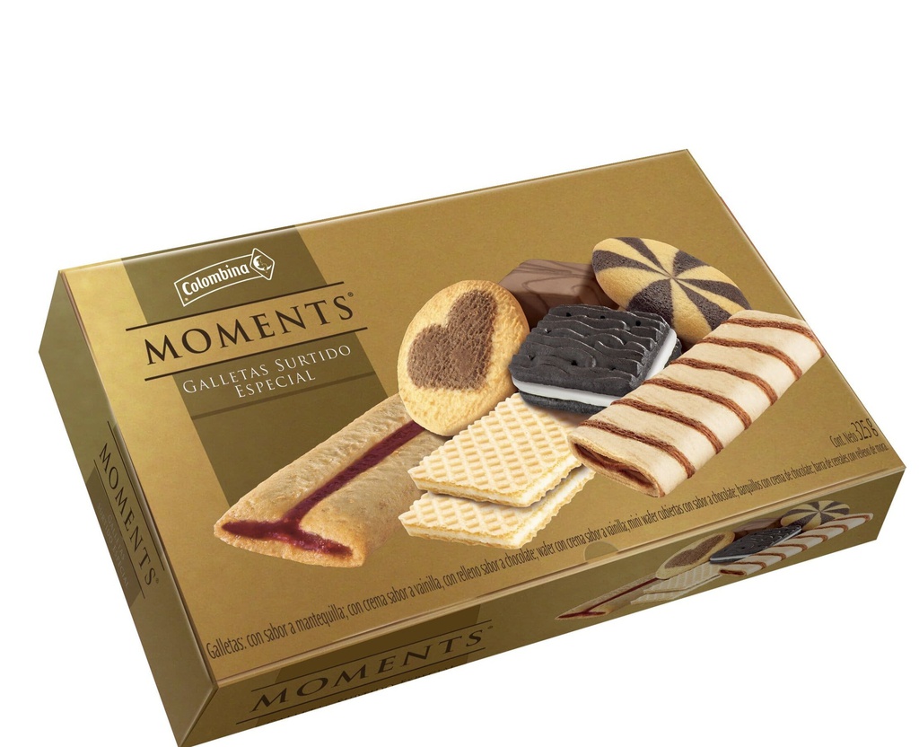 GALLETAS COLOMBINA 325G MOMENTS FANCY