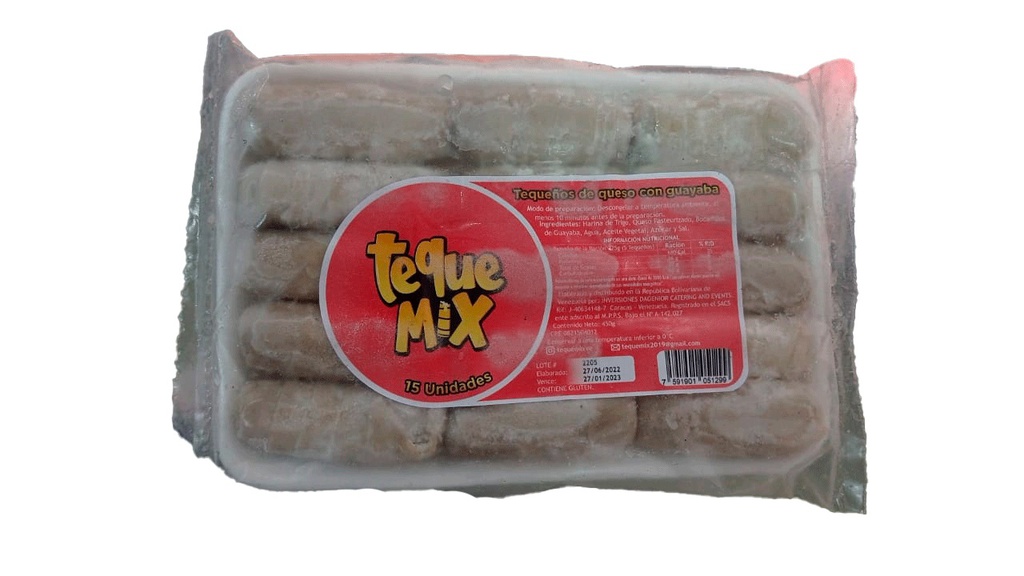 TEQUEÑOS TEQUE MIX 15 UND QUESO GUAYABA