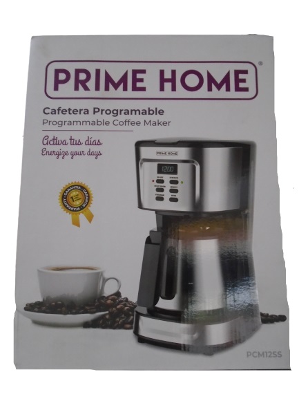 CAFETERA PRIME HOME 12 TZAS ACERO INOX