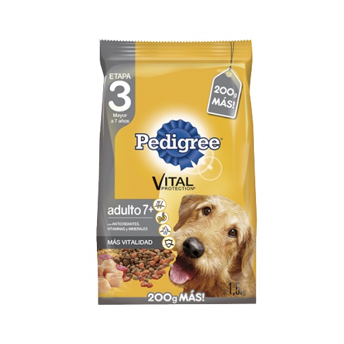 ALIM P/PERRO PEDIGREE 1.5KG SENIOR +7