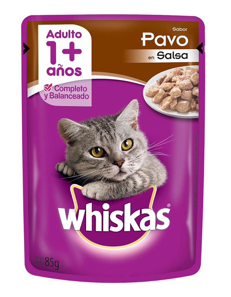COMIDA HUMEDA WHISKAS 85GR PAVO