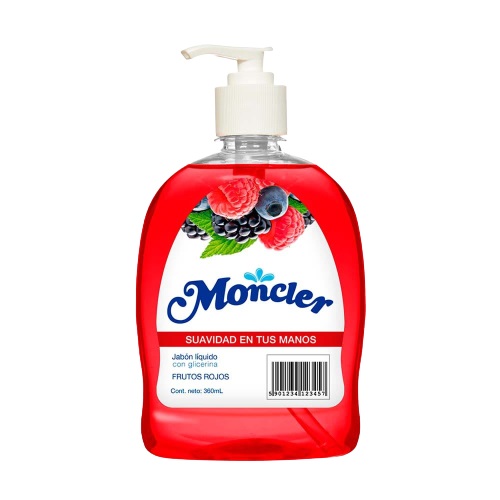 JABON MONCLER 360ML LIQ FRUTOS ROJOS