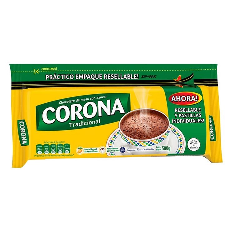 CHOCOLATE CORONA 500GR TRADICIONAL